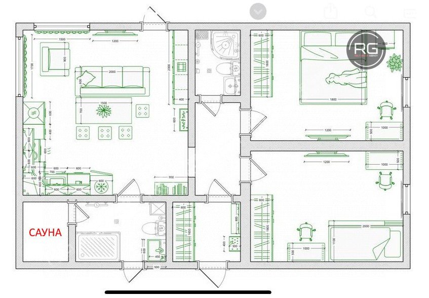   Модульный дом под ключ 55 м2, 55 кв.м. 